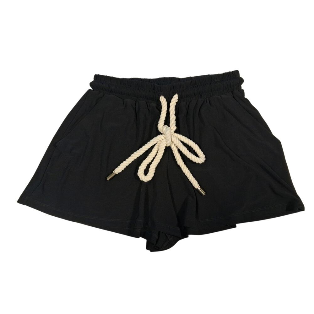Ramy Brook Black Rope Trim Leah Shorts S beachy resort wear vacation summer - Picture 5 of 13